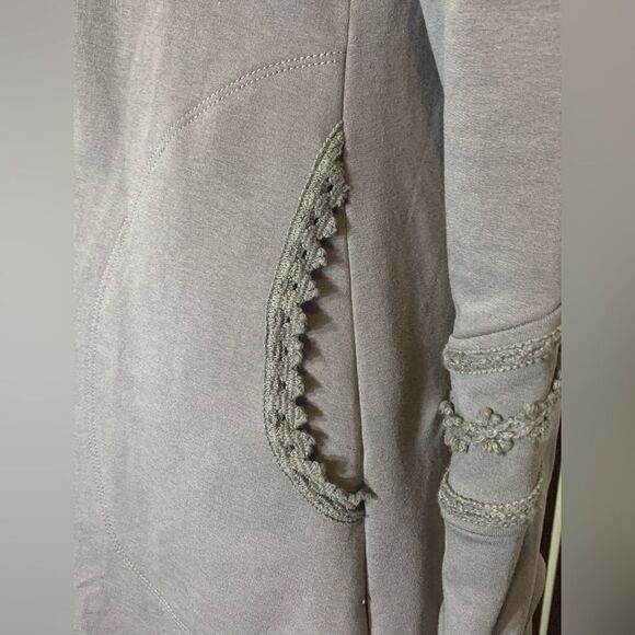 Soft Surroundings grey button up dress coat - Picture 9 of 10